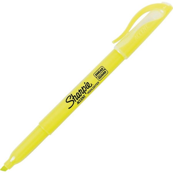 Sharpie Highlighter, Chisel Point, Nontoxic, Fluorescent Yellow 12PK SAN27025